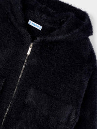 Casaco tricot pelo Preto (Preto)  para Menina - Mayoral