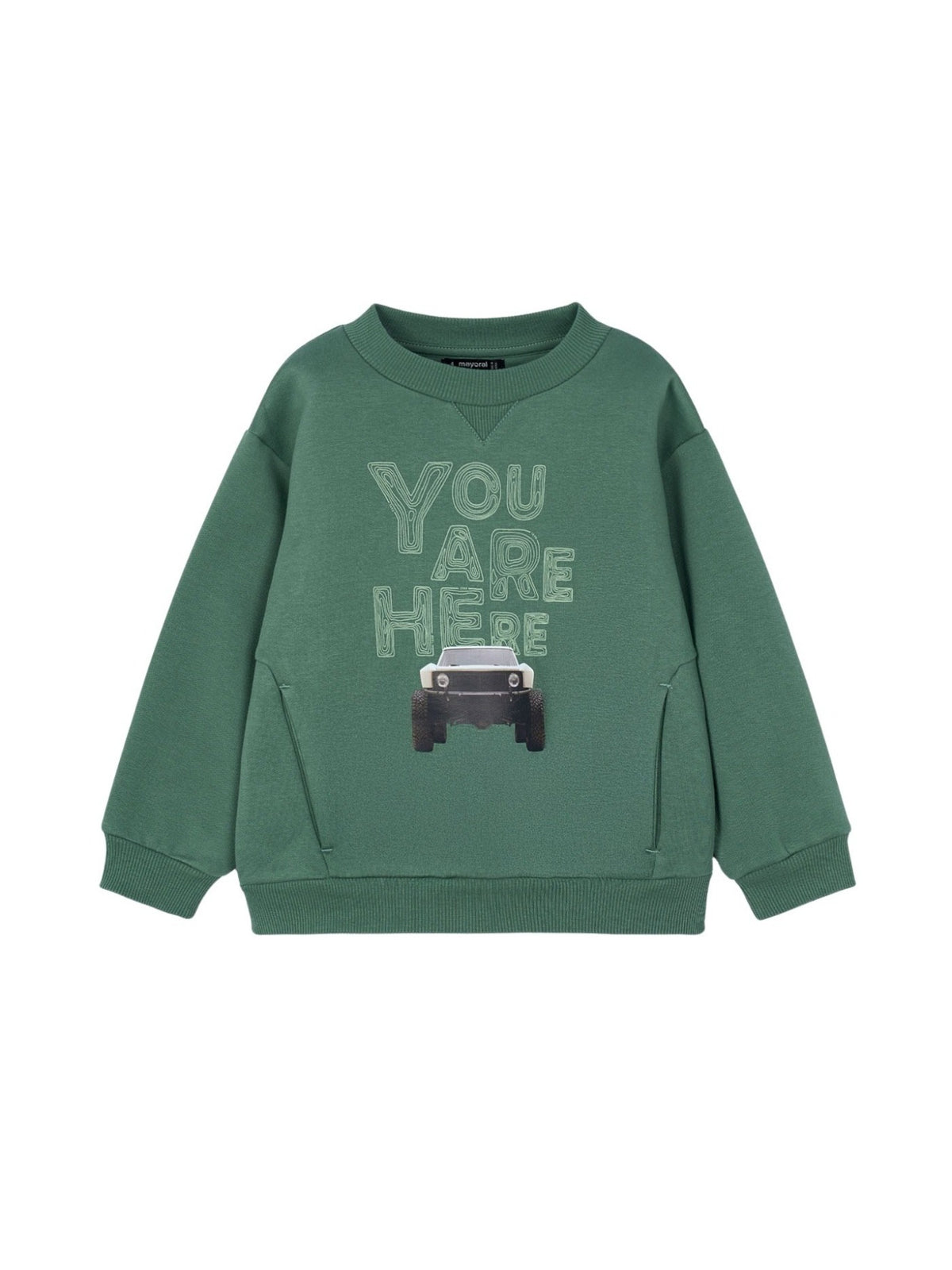 Sweat serigrafia "coche" Abeto (Verde Tropa)  para Menino - Mayoral