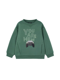 Sweat serigrafia "coche" Abeto (Verde Tropa)  para Menino - Mayoral