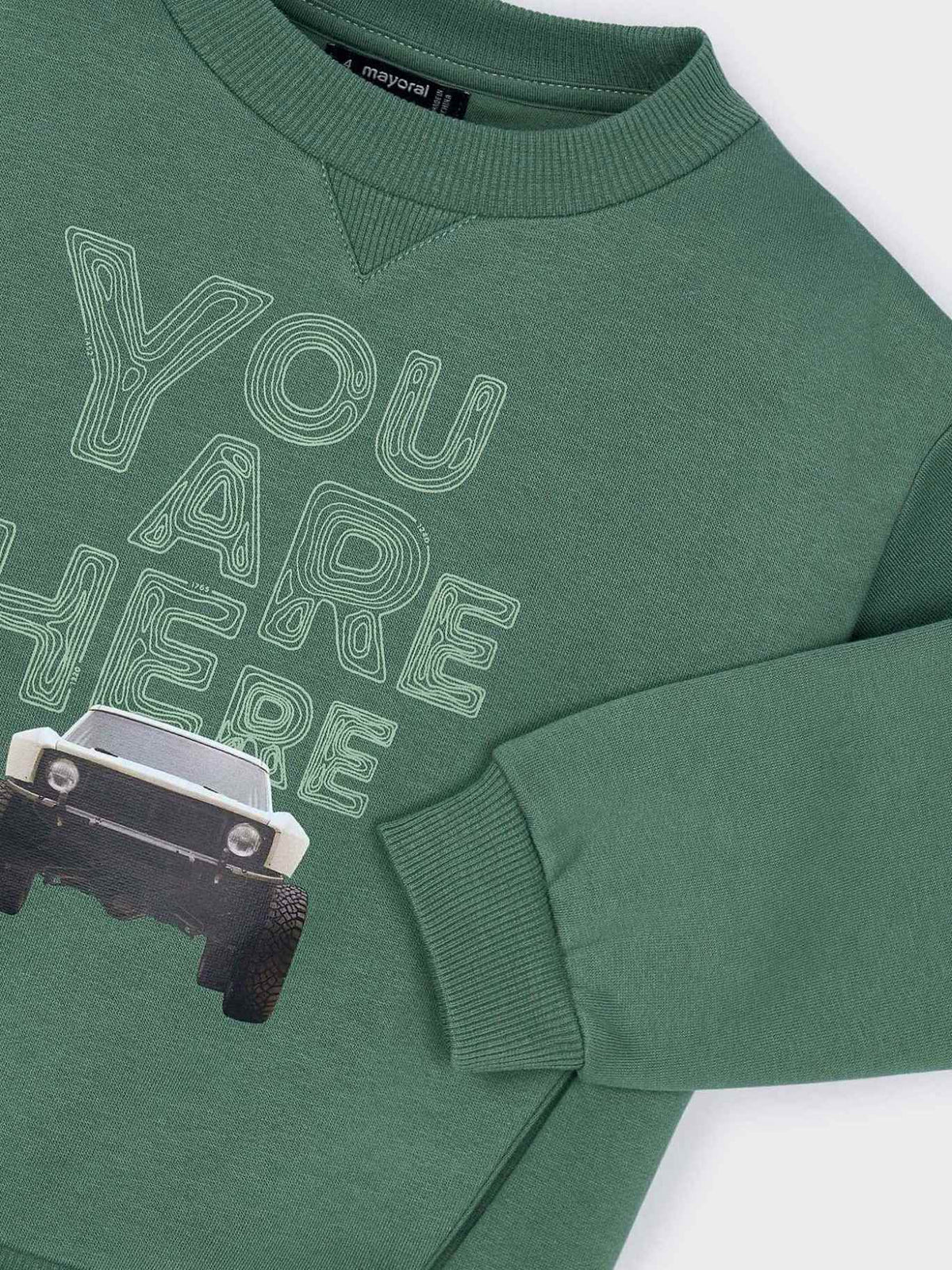 Sweat serigrafia "coche" Abeto (Verde Tropa)  para Menino - Mayoral