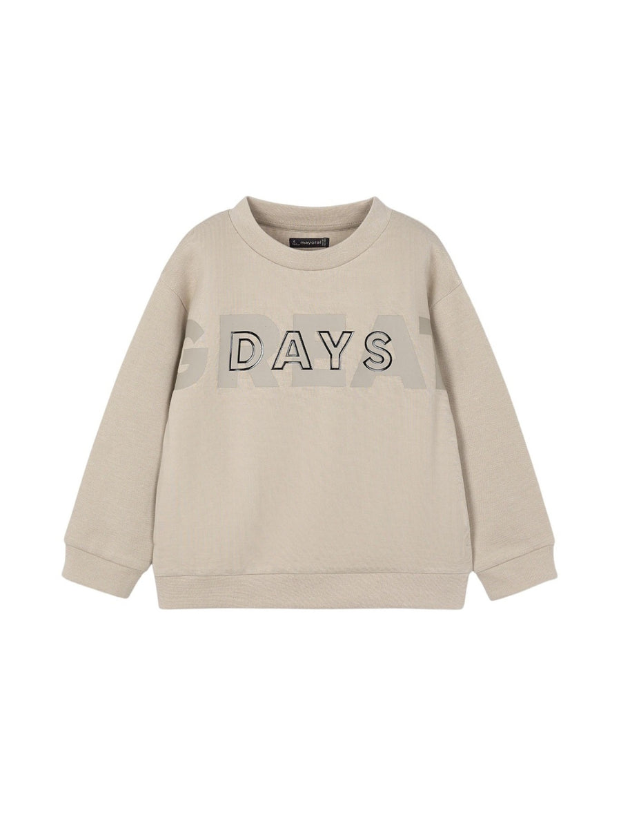 Sweat "great days" Vison (Bege)  para Menino - Mayoral