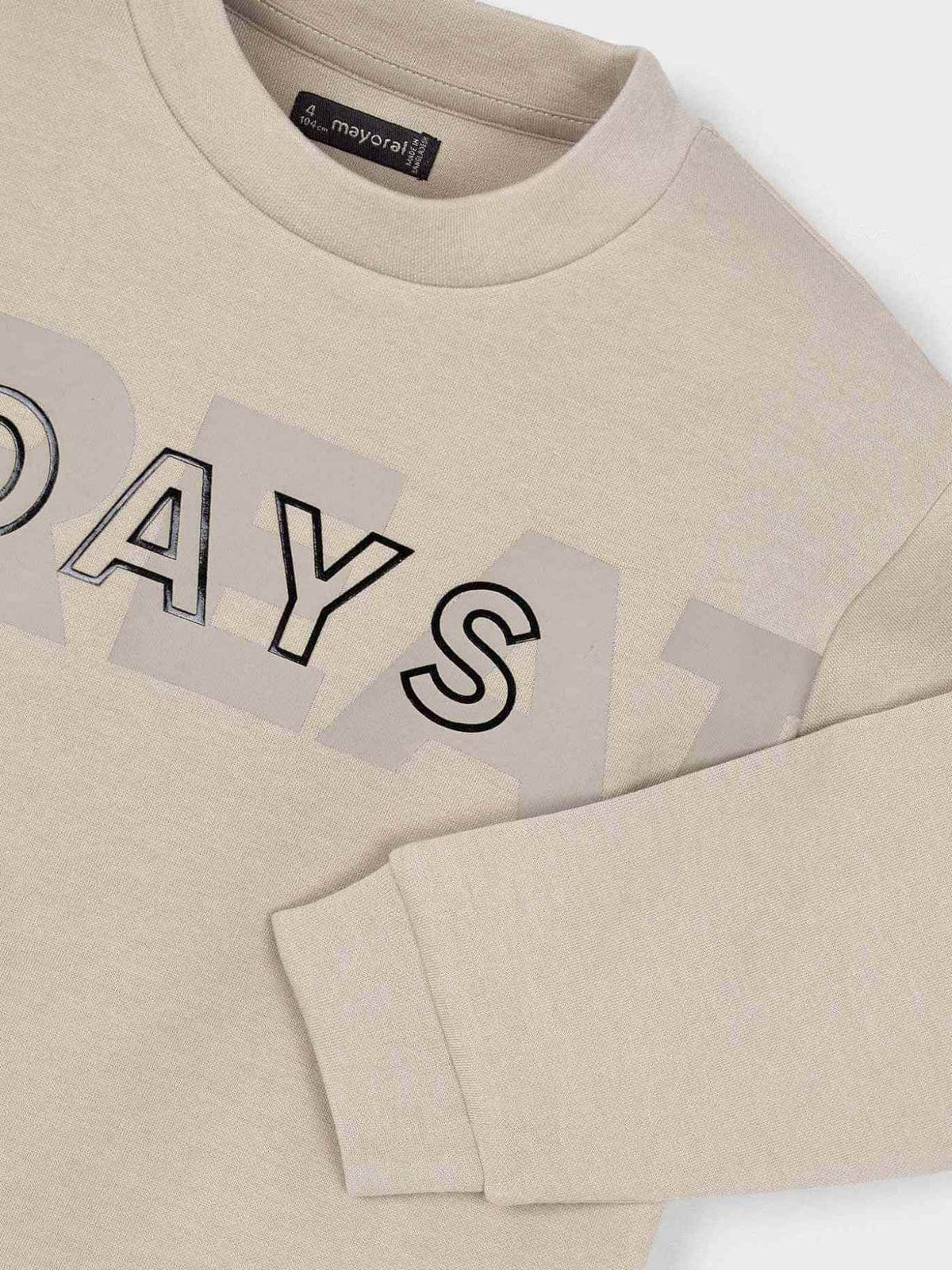 Sweat "great days" Vison (Bege)  para Menino - Mayoral