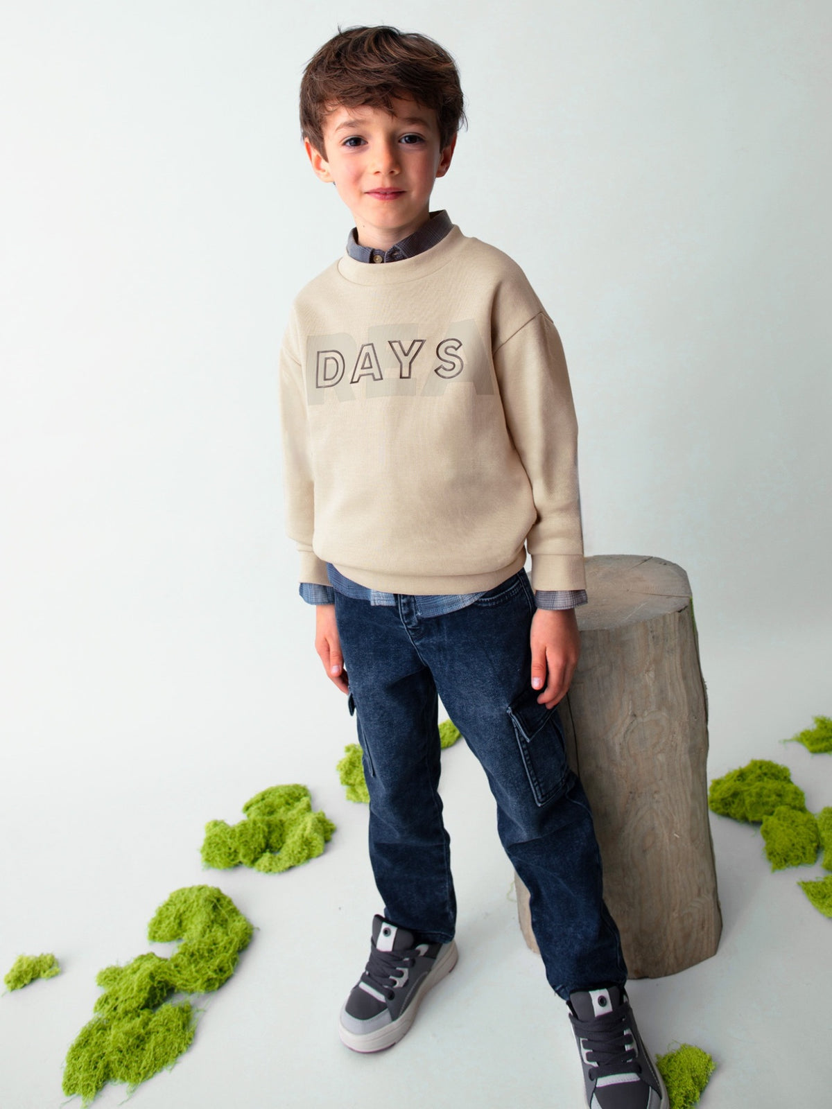Sweat "great days" Vison (Bege)  para Menino - Mayoral