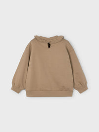 Sweat gola folho Camel (Castanho Claro)  para Menina - Mayoral