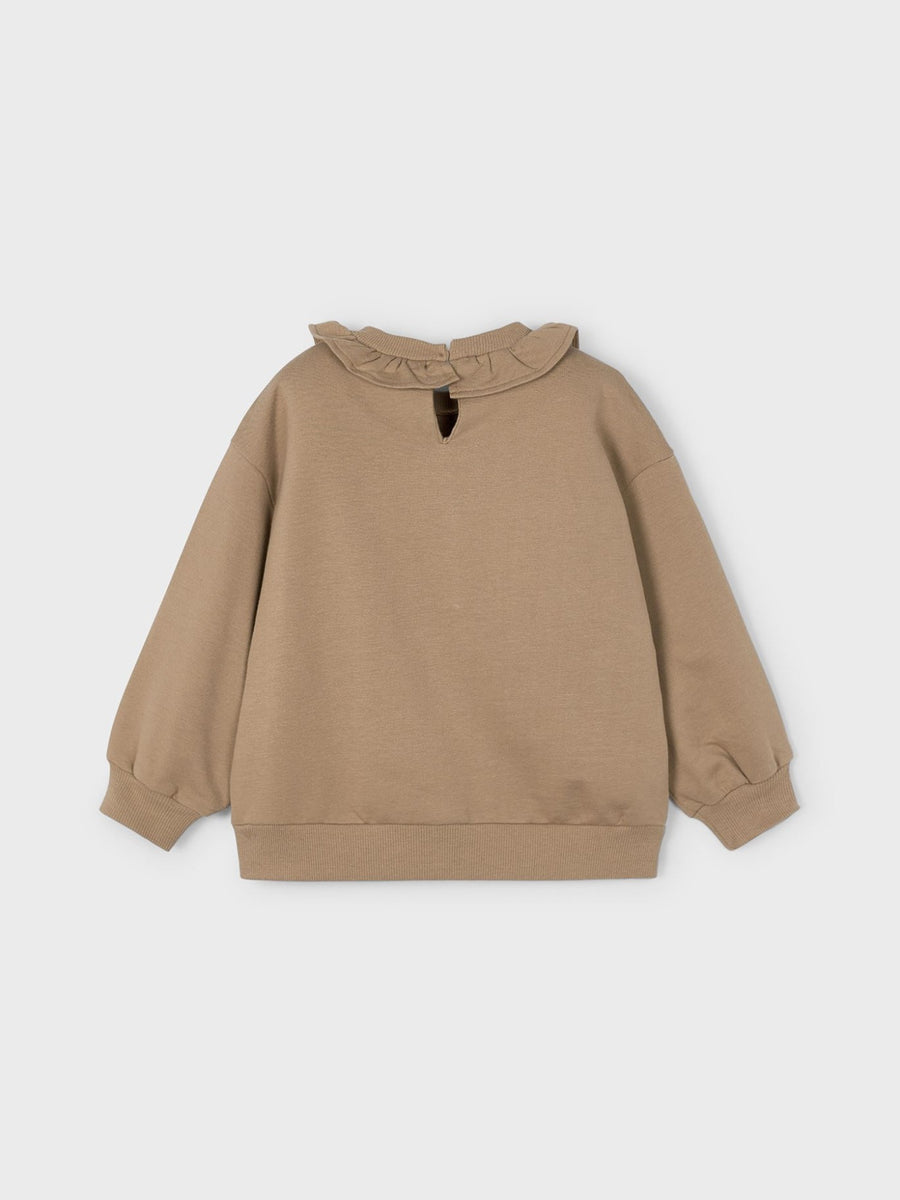 Sweat gola folho Camel (Castanho Claro)  para Menina - Mayoral