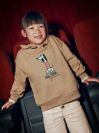 Sweat gola folho Camel (Castanho Claro)  para Menina - Mayoral