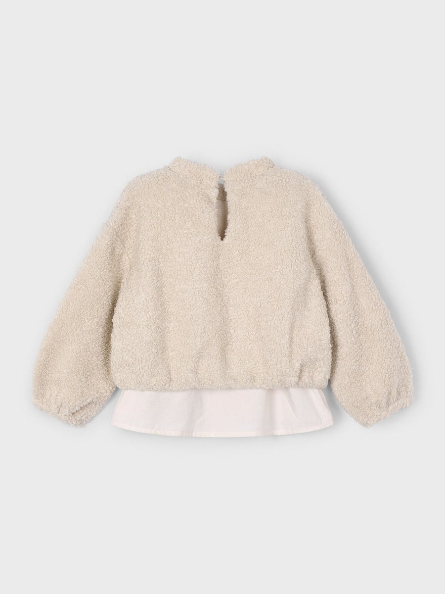 Sweat combinada pêlo Amêndoa (Bege)  para Menina - Mayoral