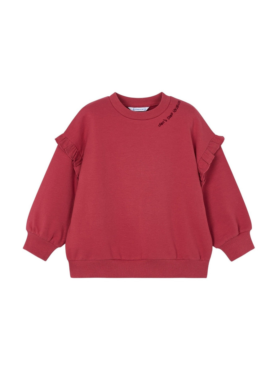 Sweat folho mangas Cereja (Vermelho Escuro)  para Menina - Mayoral