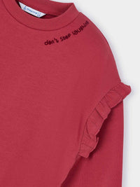 Sweat folho mangas Cereja (Vermelho Escuro)  para Menina - Mayoral