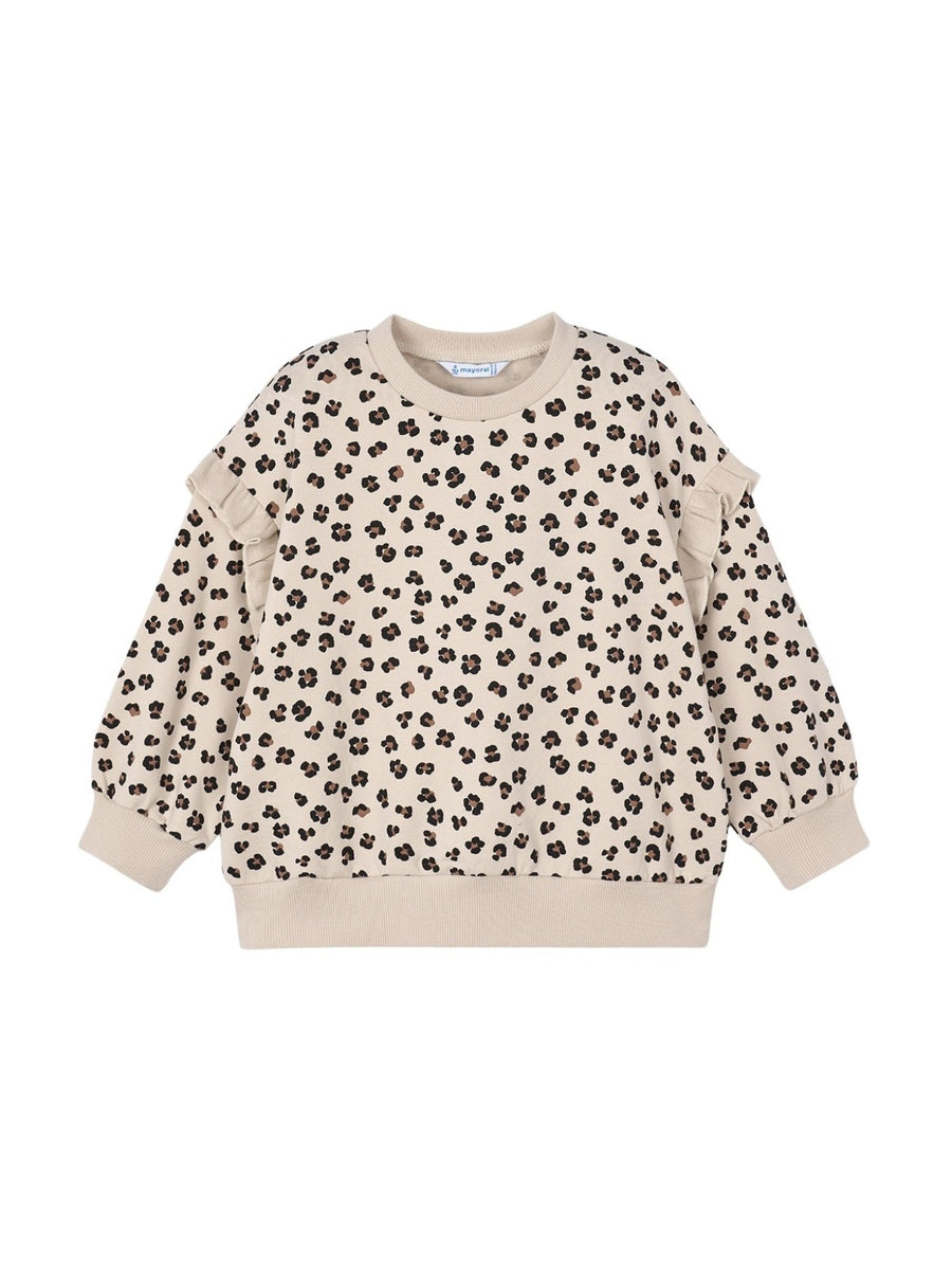 Sweat folho mangas Areia (Bege)  para Menina - Mayoral