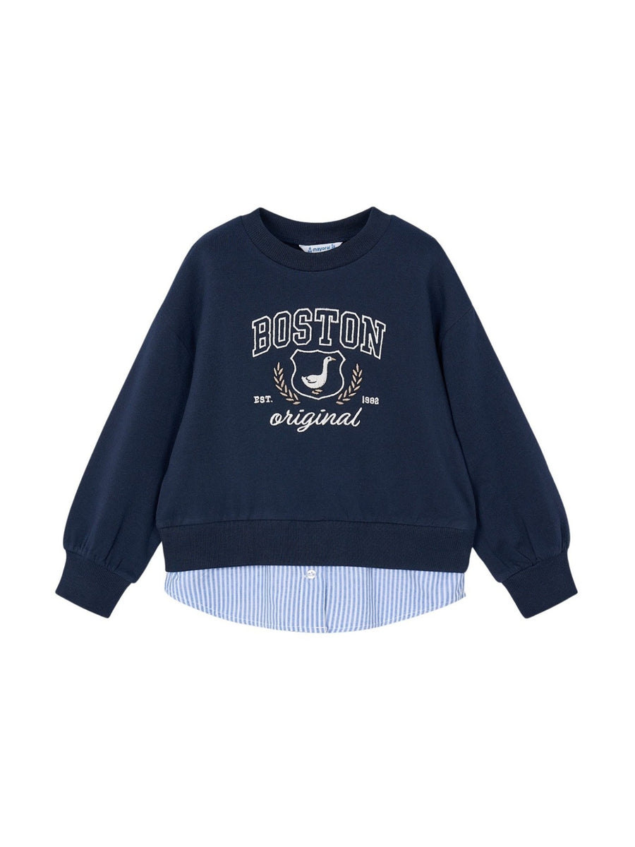 Sweat-shirt Marinho (Marinho)  para Menina - Mayoral