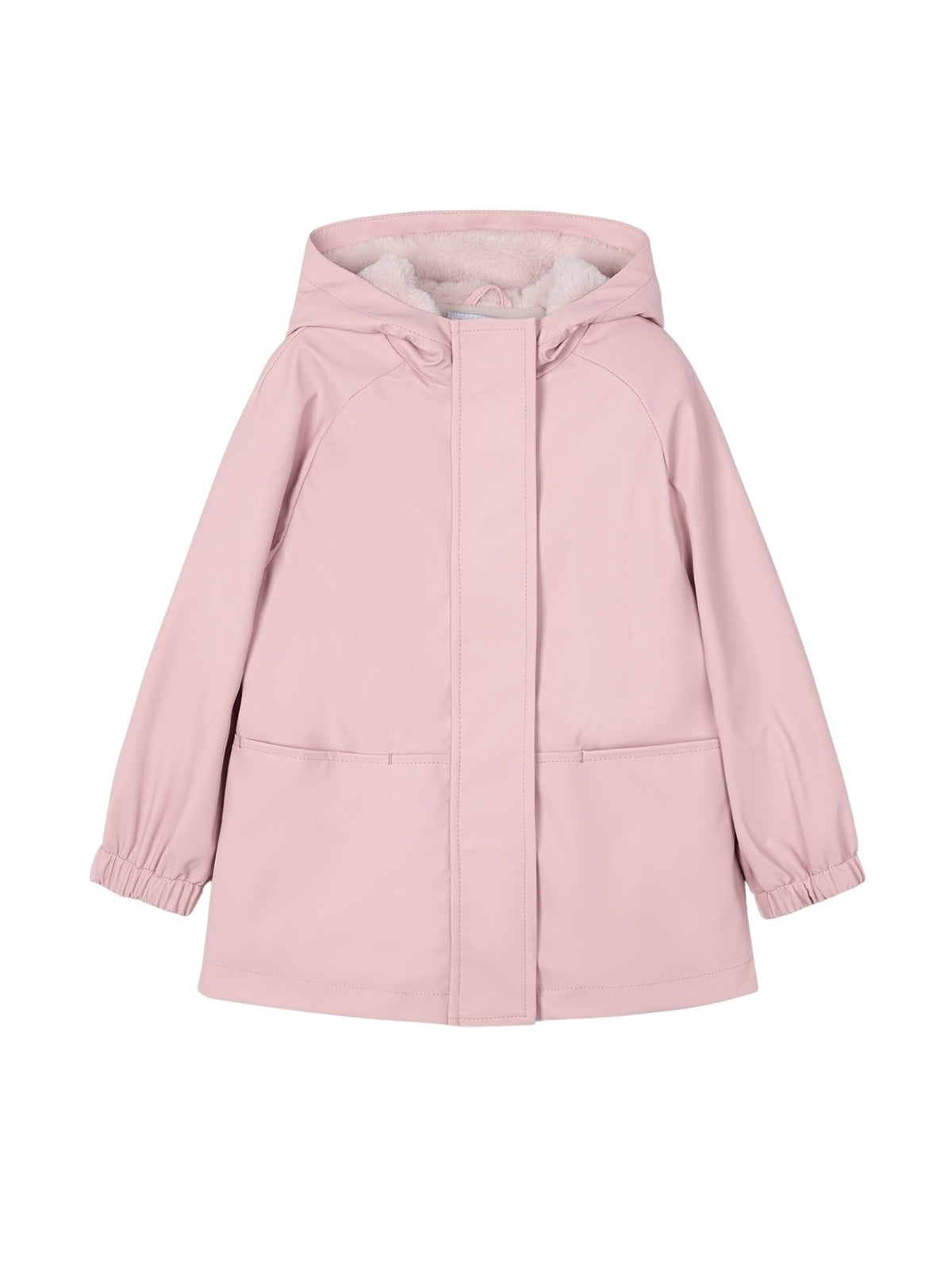 Parka com capucho pêlo Nude (Rosa)  para Menina - Mayoral