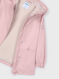 Parka com capucho pêlo Nude (Rosa)  para Menina - Mayoral