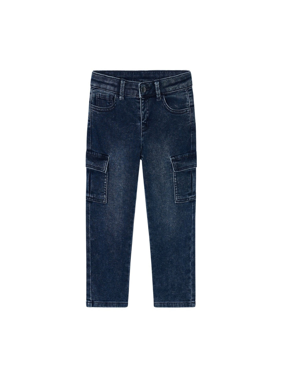 Calça soft denim cargo Blue black (Marinho)  para Menino - Mayoral