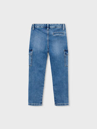Calça soft denim cargo Base (Ganga)  para Menino - Mayoral