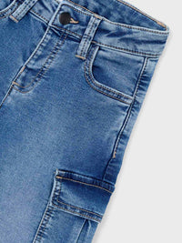 Calça soft denim cargo Base (Ganga)  para Menino - Mayoral