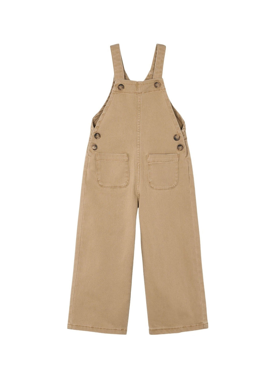 Jardineira sarja delavada Camel (Castanho Claro)  para Menina - Mayoral