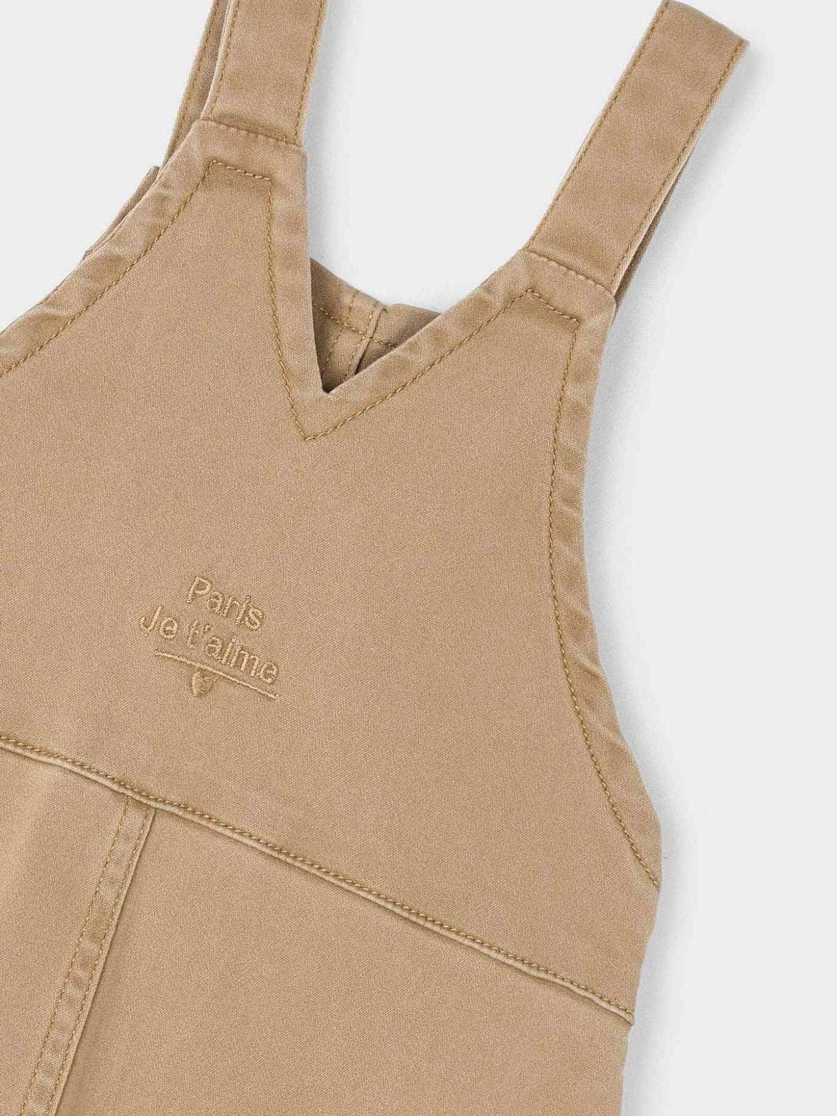 Jardineira sarja delavada Camel (Castanho Claro)  para Menina - Mayoral