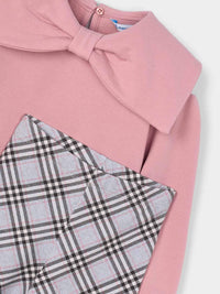 Conj. sweat leggings xadrez Maquilhage (Rosa)  para Menina - Mayoral