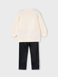Conj. sweat leggings xadrez Preto (Preto)  para Menina - Mayoral