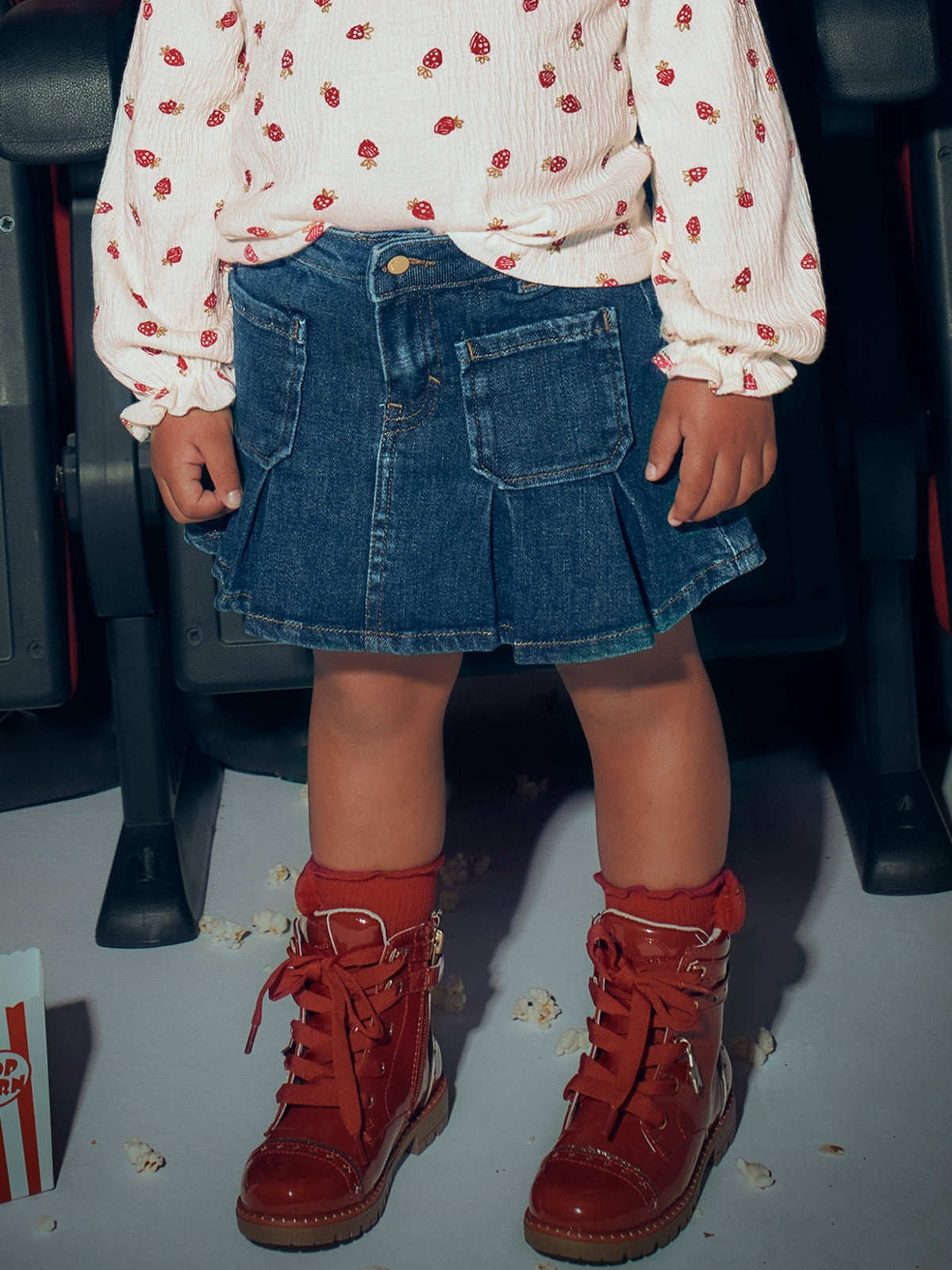 Saia denim Super escu (Marinho)  para Menina - Mayoral