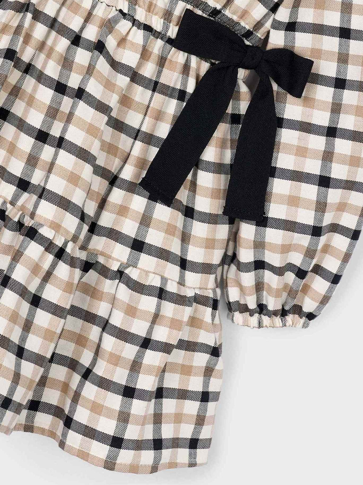 Vestido xadrez Preto (Preto)  para Menina - Mayoral