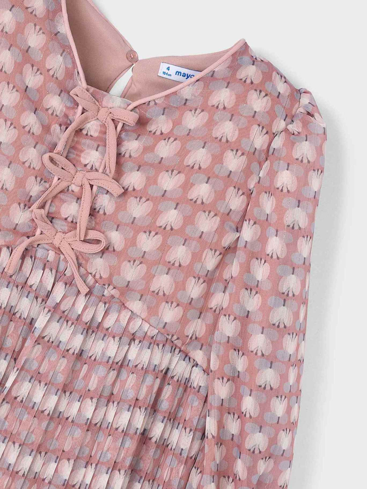 Vestido plissado estampado Maquilhage (Rosa)  para Menina - Mayoral