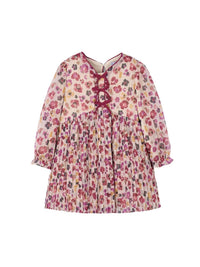 Vestido plissado estampado Cereja (Vermelho Escuro)  para Menina - Mayoral