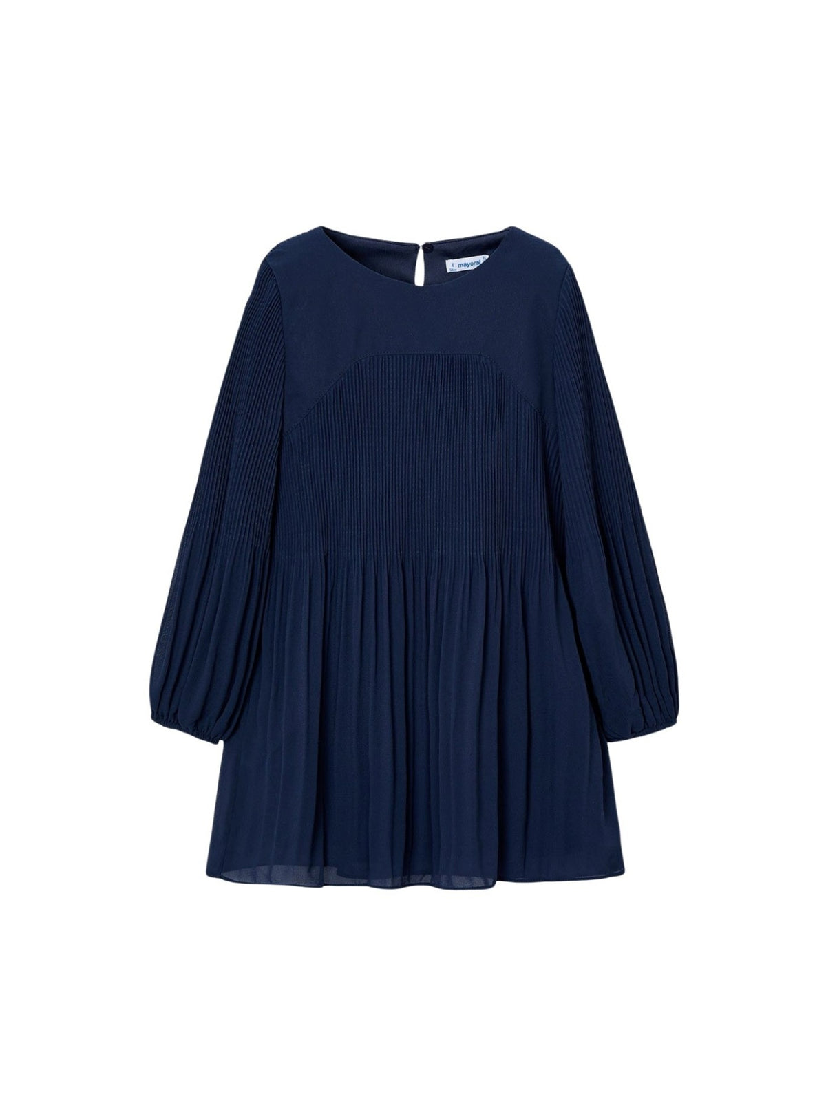 Vestido plissado Marinho (Marinho)  para Menina - Mayoral