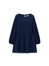 Vestido plissado Marinho (Marinho)  para Menina - Mayoral