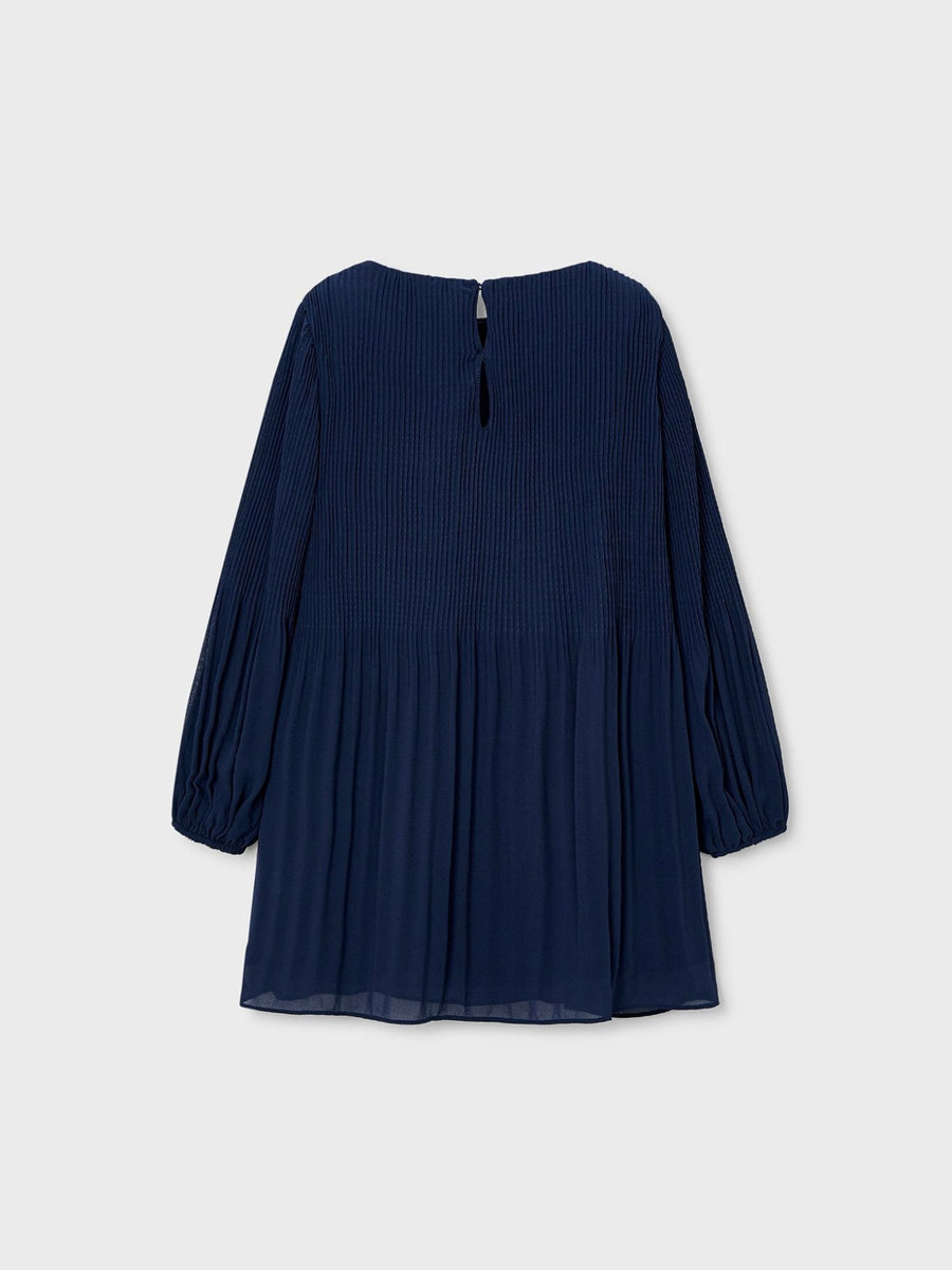 Vestido plissado Marinho (Marinho)  para Menina - Mayoral
