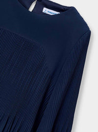 Vestido plissado Marinho (Marinho)  para Menina - Mayoral