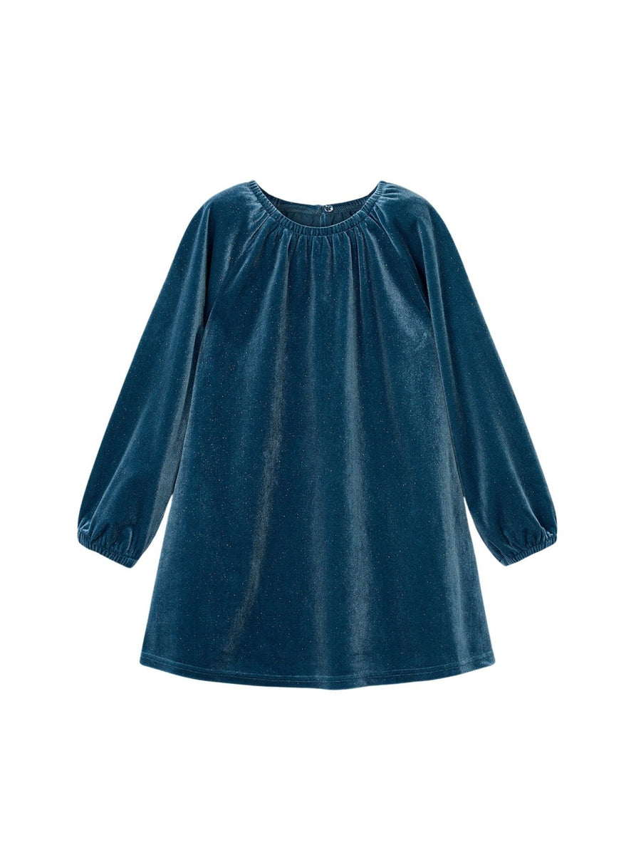 Vestido veludo brilho Oceano (Azul Céu)  para Menina - Mayoral