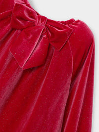 Vestido veludo brilho Vermelho (Vermelho)  para Menina - Mayoral