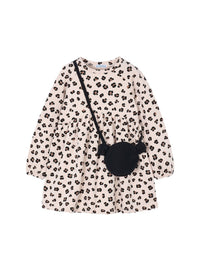 Vestido felpa bolso Areia (Bege)  para Menina - Mayoral
