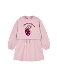 Vestido felpa 2 peças Nude (Rosa)  para Menina - Mayoral