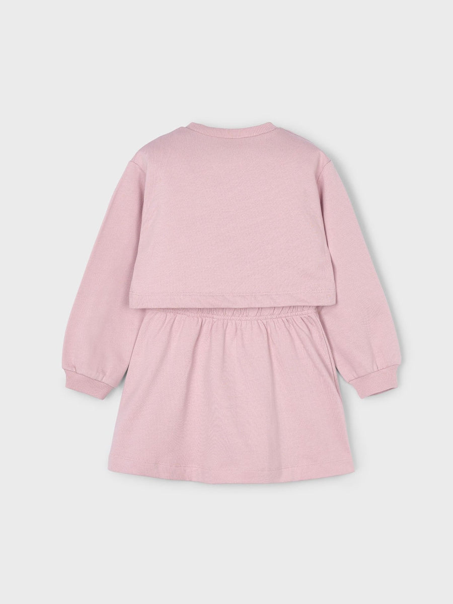 Vestido felpa 2 peças Nude (Rosa)  para Menina - Mayoral