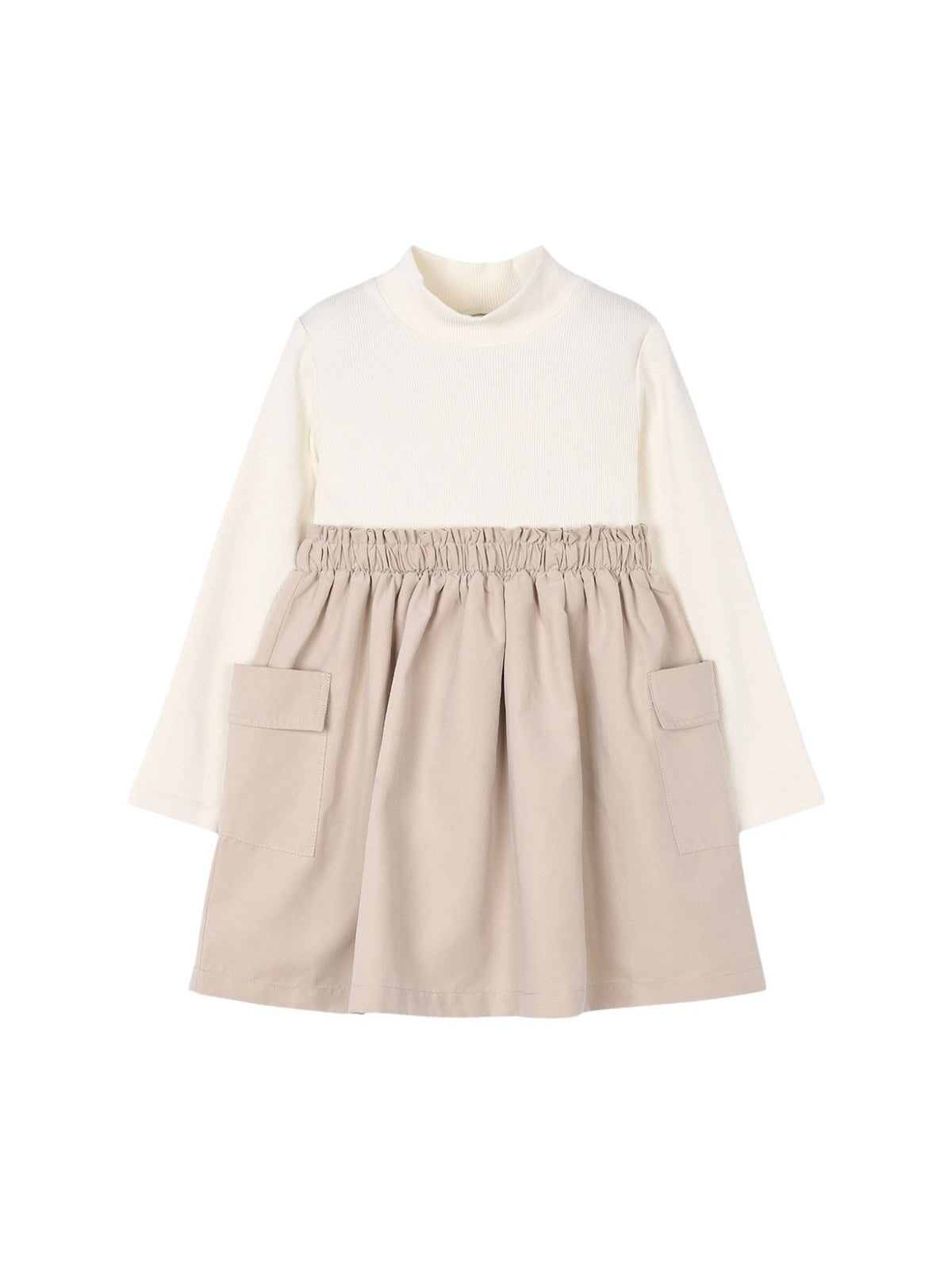 Vestido combinado Areia (Bege)  para Menina - Mayoral