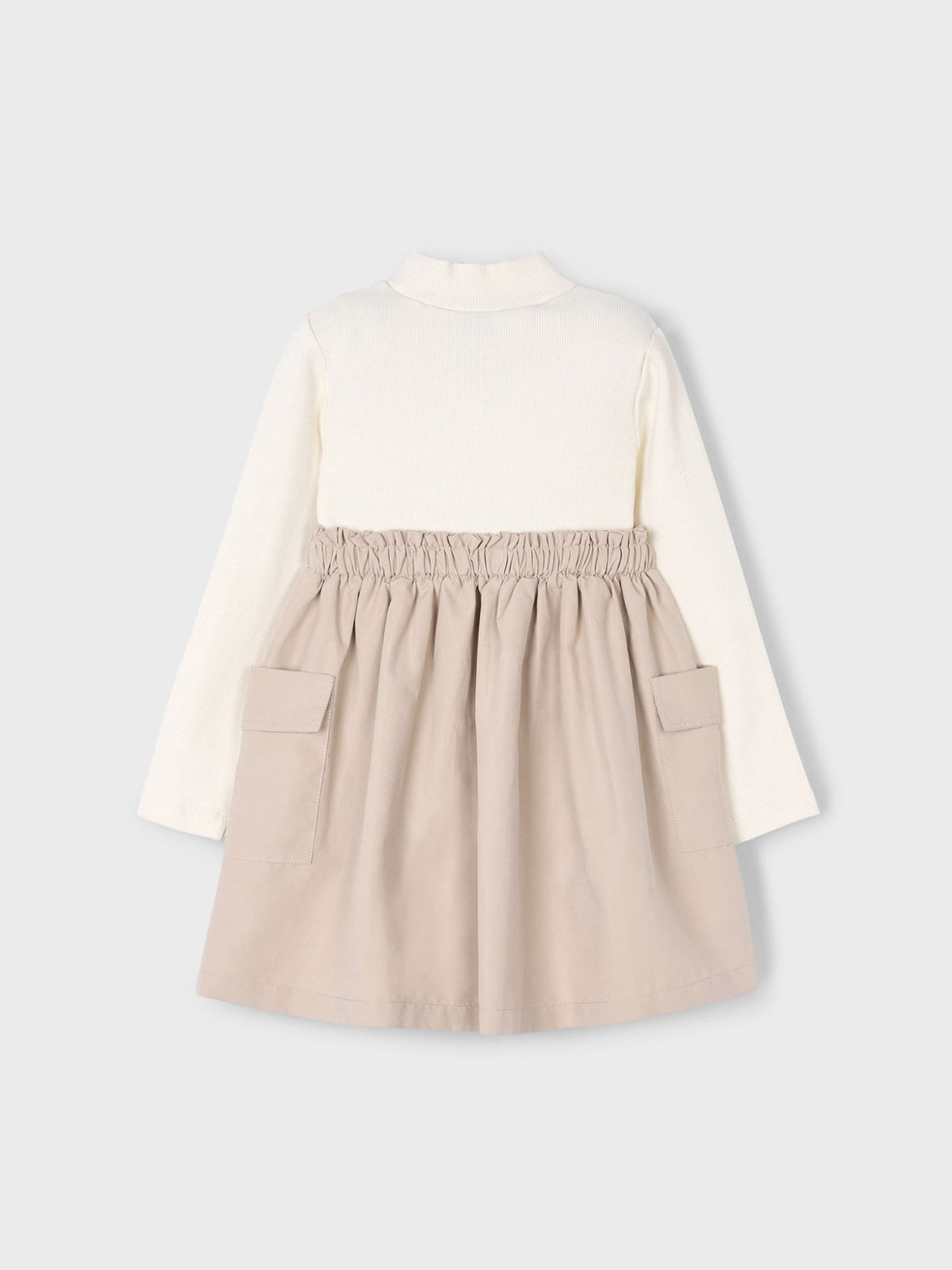 Vestido combinado Areia (Bege)  para Menina - Mayoral