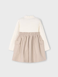 Vestido combinado Areia (Bege)  para Menina - Mayoral