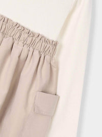 Vestido combinado Areia (Bege)  para Menina - Mayoral