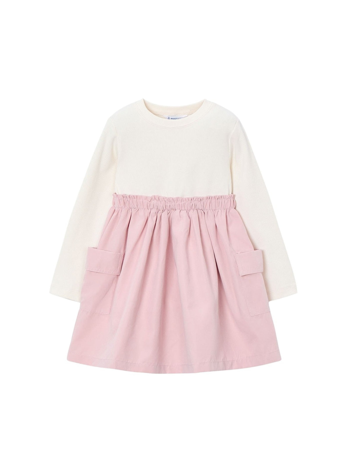 Vestido combinado Nude (Rosa)  para Menina - Mayoral