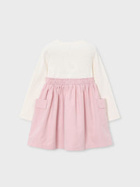 Vestido combinado Nude (Rosa)  para Menina - Mayoral