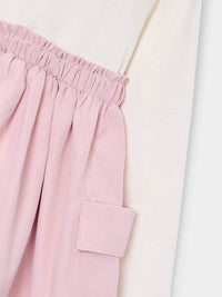 Vestido combinado Nude (Rosa)  para Menina - Mayoral