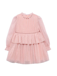 Vestido tule glitter Rosa claro (Rosa Bébé)  para Menina - Abel & Lula