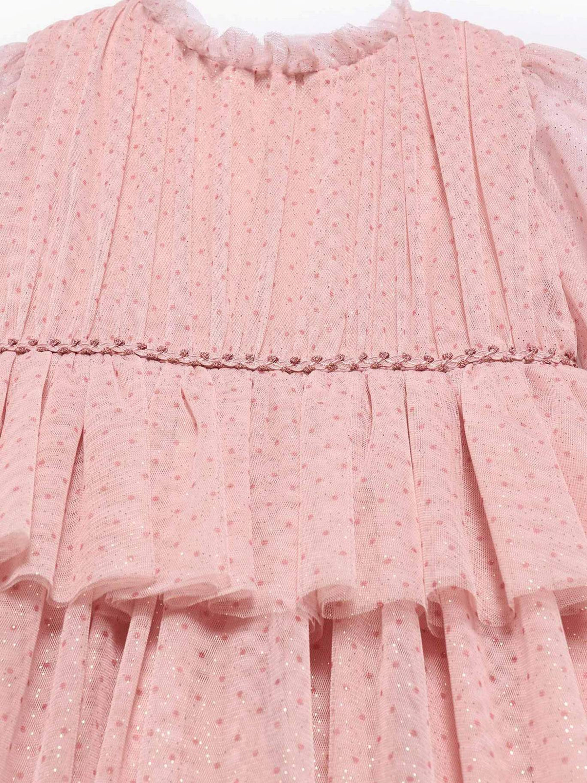 Vestido tule glitter Rosa claro (Rosa Bébé)  para Menina - Abel & Lula