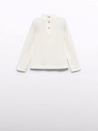 Camisola viscose laçada Creme (Creme / Pérola)  para Menina - Abel & Lula