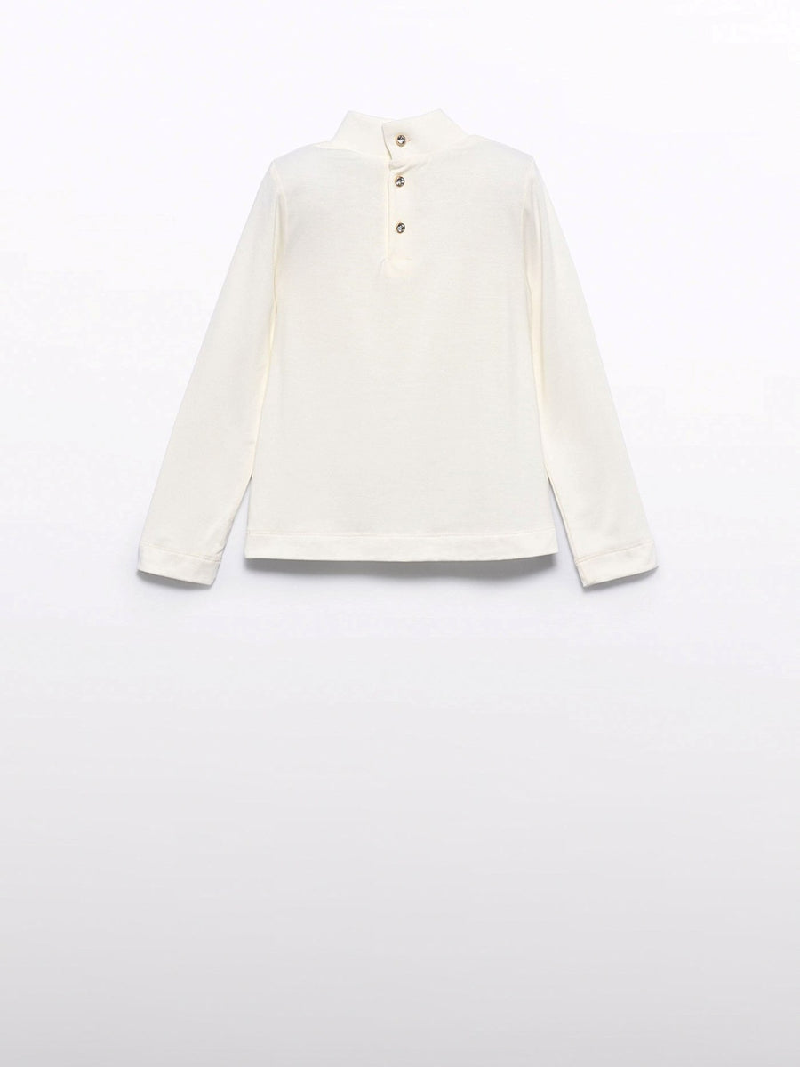 Camisola viscose laçada Creme (Creme / Pérola)  para Menina - Abel & Lula