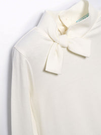 Camisola viscose laçada Creme (Creme / Pérola)  para Menina - Abel & Lula