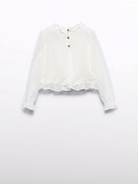Blusa ninho abelha Grão bico (Bege)  para Menina - Abel & Lula